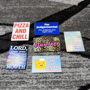 SET-OF-6 COLLECTION NOVELTY HUMOROUS INSPIRATIONAL MAGNETS SET BUNDLE